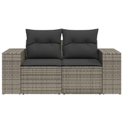 Garden Sofa Grey PE rattan Medium Adjustable Feet Garden Sofa