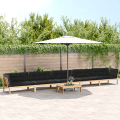 Pallet Sofa Set Natural Wood Solid Acacia Wood Large Modular