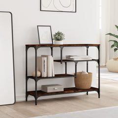 Console Table Smoked Oak Engineered wood, metal Narrow