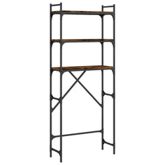 Washing Machine Shelf Smoked Oak 26.4x9.8x64.2 Engineered Wood