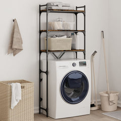 Washing Machine Shelf Smoked Oak 26.4x9.8x64.2 Engineered Wood