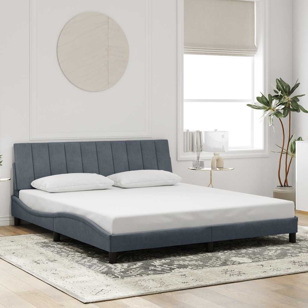 Bed Frame without Mattress Hanko Dark Gray 72x83.9Velvet – Bostome