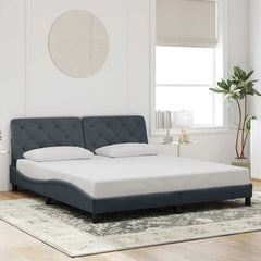 Bed Frame without Mattress Dark Gray 72x83.9Velvet