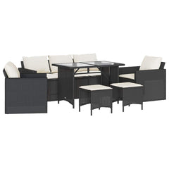 Garden Sofa Set Black