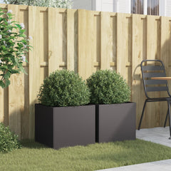 Planter Set of 2 Black Cold-rolled steel Medium Durable