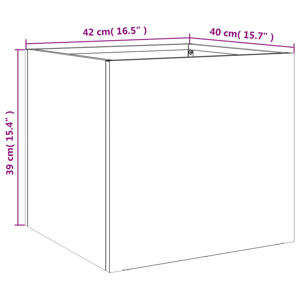 Planter Anthracite 16.5x15.7x15.4 Steel