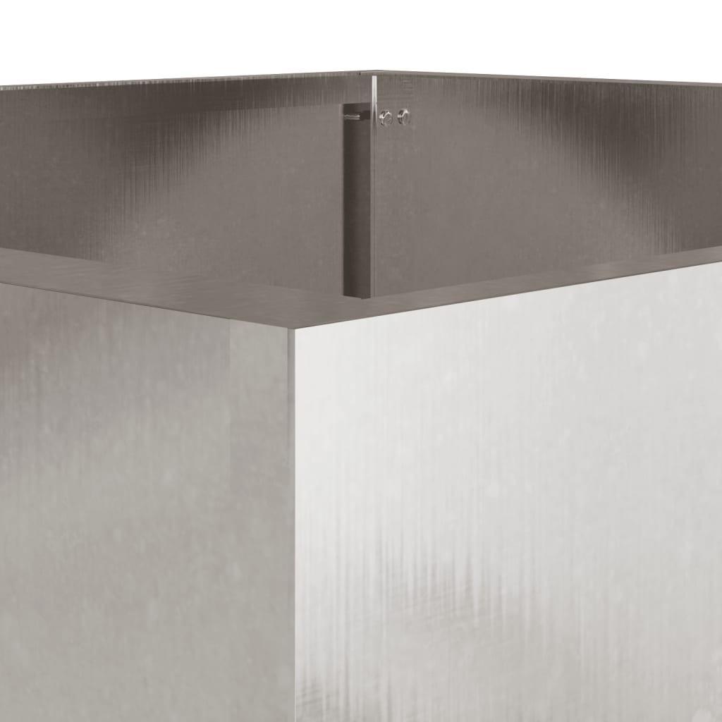 Planters 2 pcs Silver 16.5x15.7x15.4 Stainless Steel