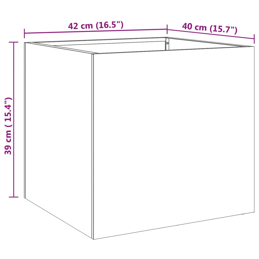 Planters 2 pcs Silver 16.5x15.7x15.4 Stainless Steel