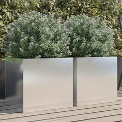 Planters 2 pcs Silver 16.5x15.7x15.4 Stainless Steel