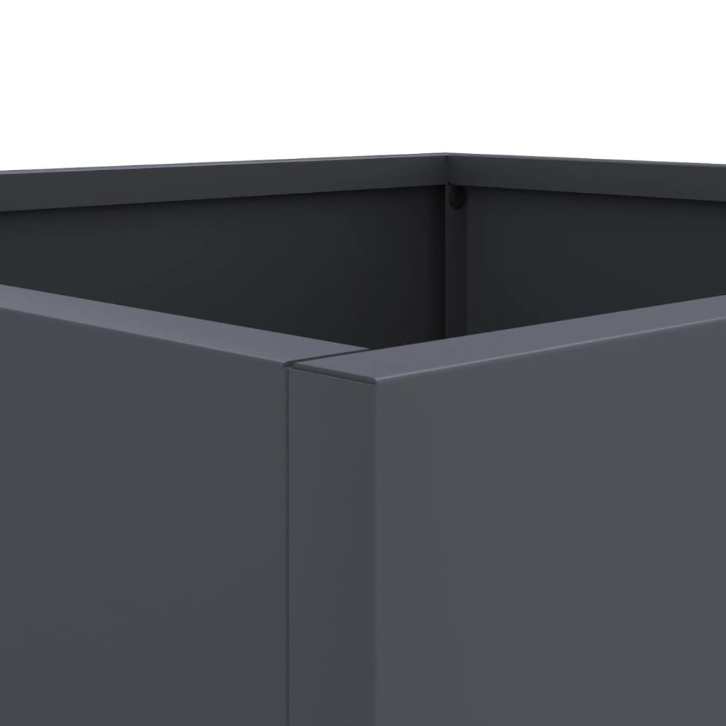 Planters 2 pcs Anthracite 19.3x18.5x18.1 Steel