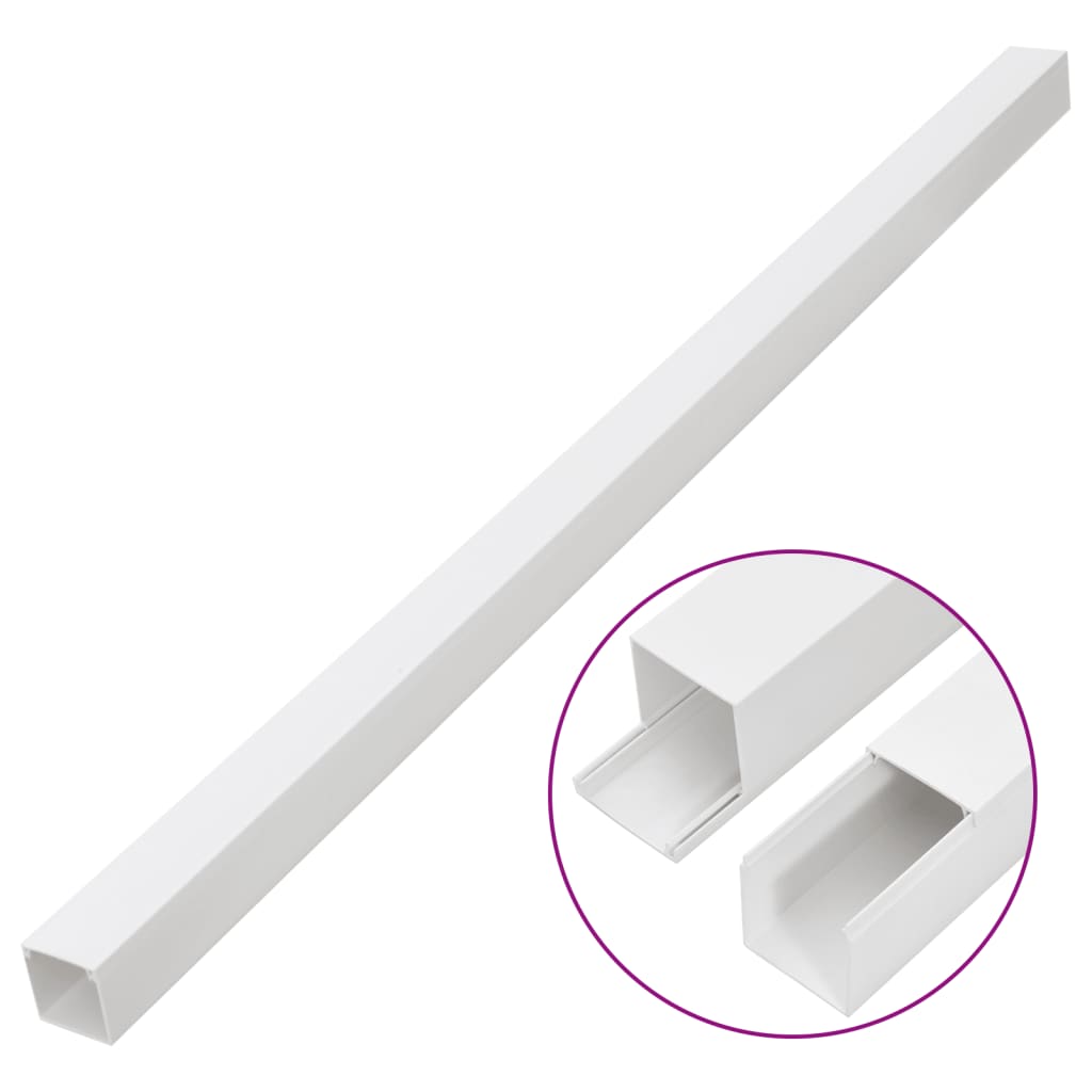Cable Trunking 1.6x1 32.8' PVC