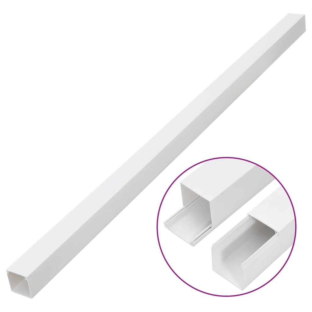 Cable Trunking 2.4x1.6 32.8' PVC