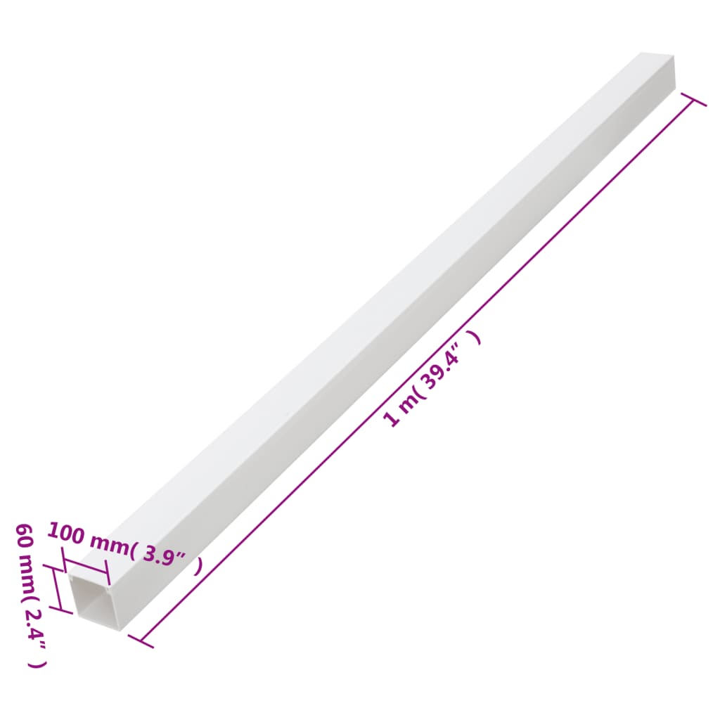 Cable Trunking 3.9x2.4 32.8' PVC