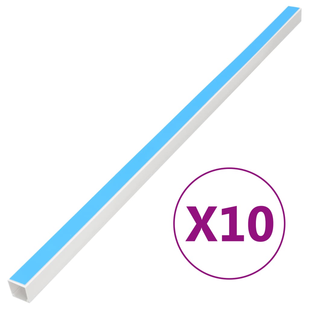 Cable Trunking Self-Adhesive 1.6x1 32.8' PVC