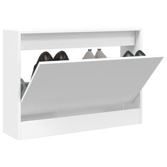 Shoe Cabinet White Engineered wood Compact Shoe Cabinet