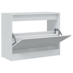 Shoe Cabinet White Engineered wood Compact Shoe Cabinet