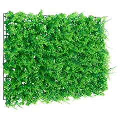 Artificial Fern Leaf Fence Set of 24 Green Polyethylene (PE) L