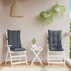 Highback Chair Cushions 2 pcs Anthracite Oxford Fabric