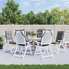 Highback Chair Cushion Set of 6 Grey 100% polyester