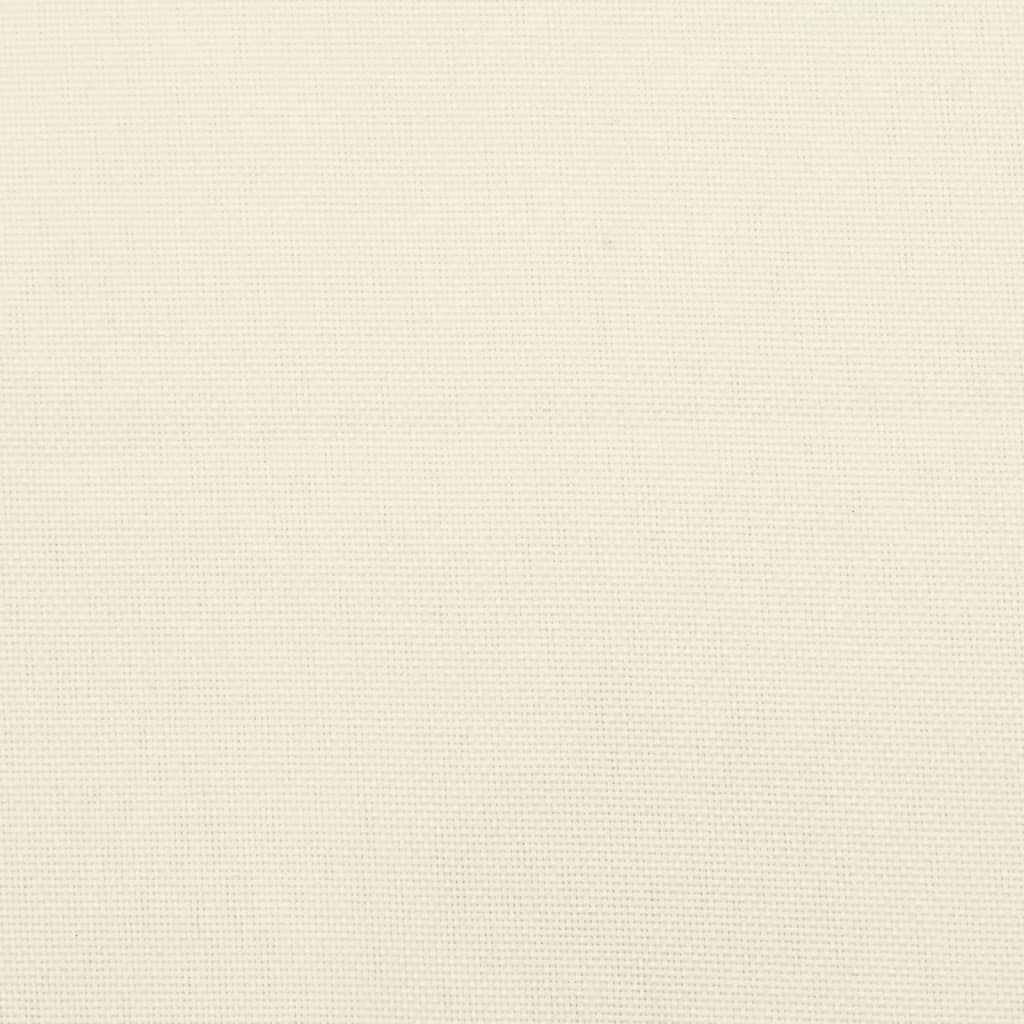 A close-up view of cream-colored Oxford fabric with a visible weave texture.