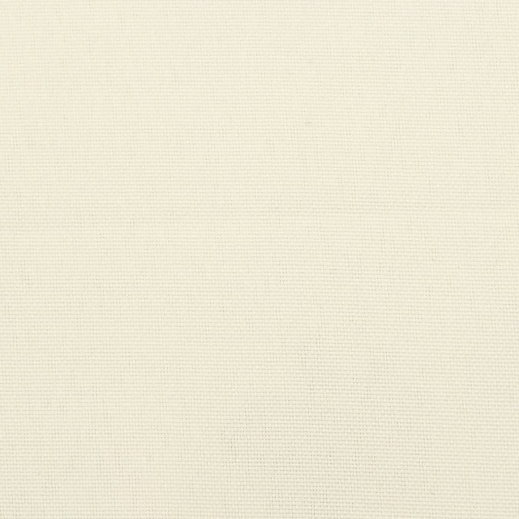 Cream highback chair cushions in Oxford fabric, six pieces with non-slip straps and soft filling.