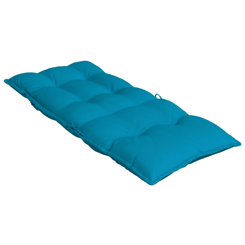 Light blue highback chair cushions made of Oxford fabric, featuring non-slip straps, 2-pack.
