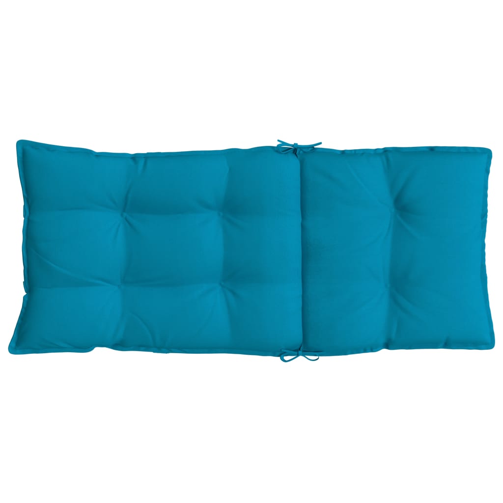 Light blue highback chair cushions made of Oxford fabric, featuring non-slip straps, 2-pack.