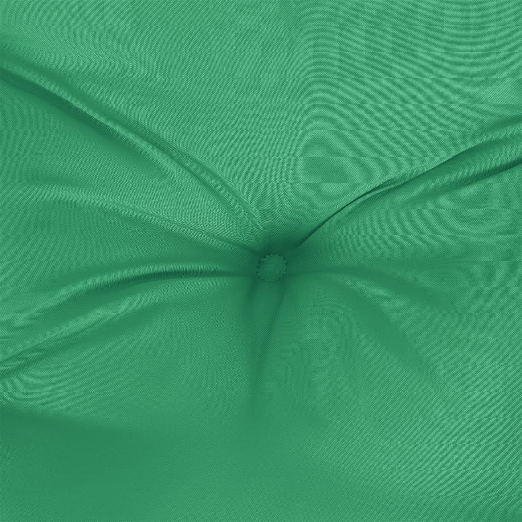 Green Oxford fabric highback chair cushions in a 6-pack with non-slip straps.