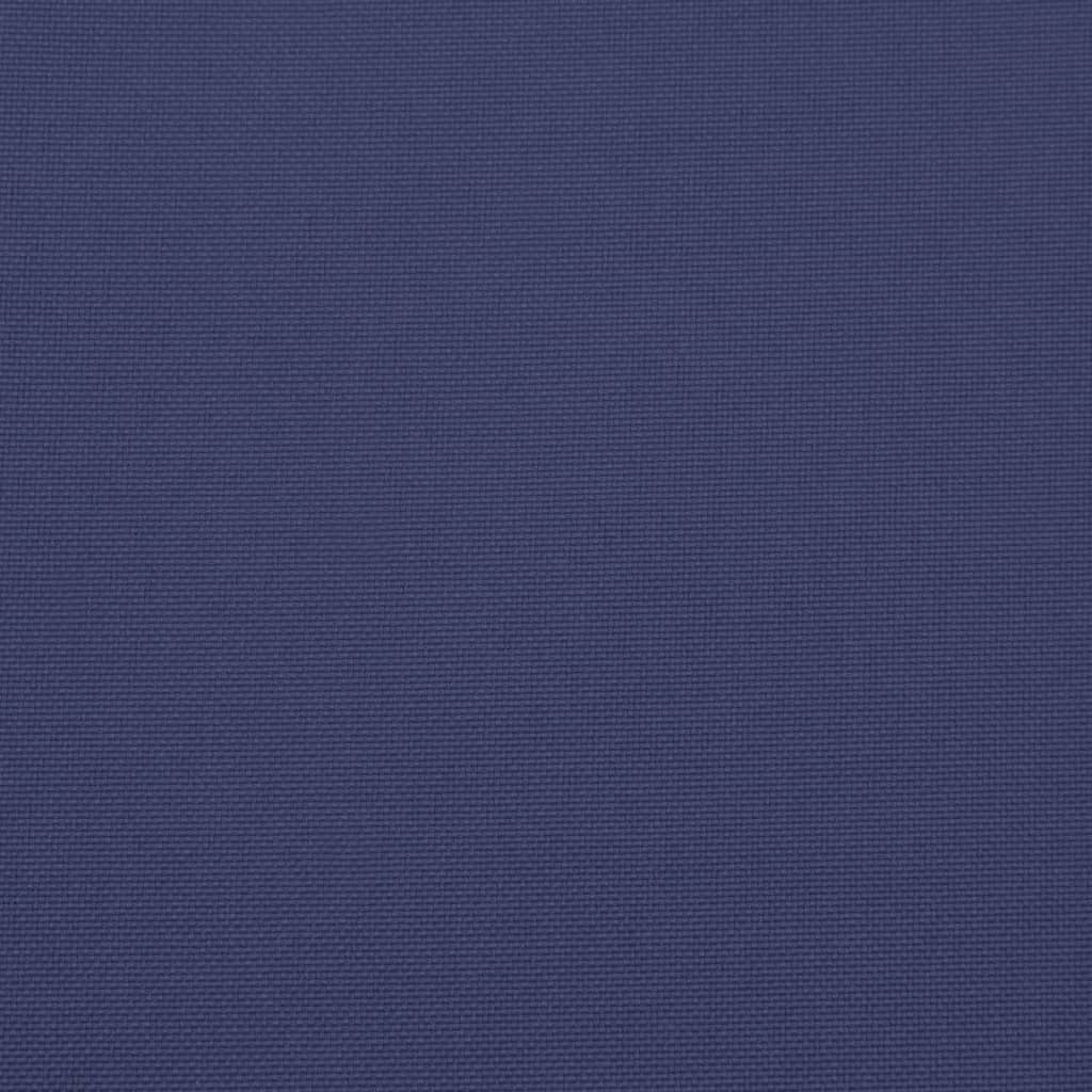 Navy blue highback chair cushions made of durable Oxford fabric with non-slip straps.