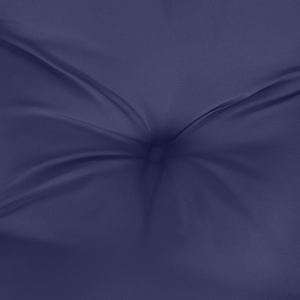 Navy blue highback chair cushions in a pack of six made from durable Oxford fabric.