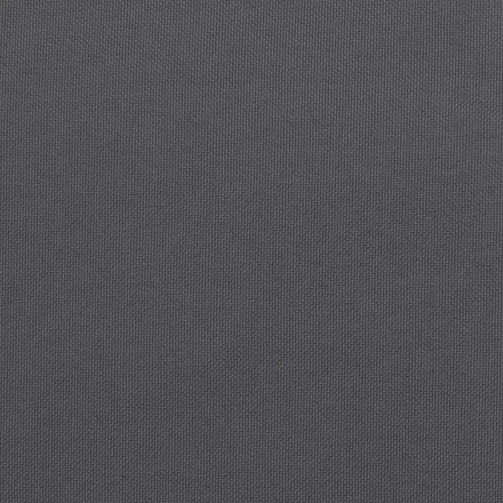 Two anthracite Oxford fabric cushions for lowback chairs with straps.