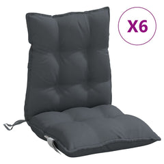 Lowback Chair Cushion Set of 6 Anthracite