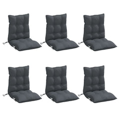Lowback Chair Cushion Set of 6 Anthracite