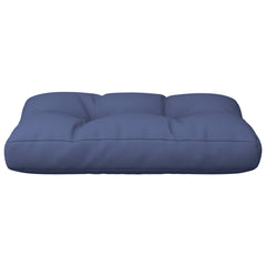 Navy blue pallet cushion made of water-resistant polyester with soft PP hollow fiber filling.