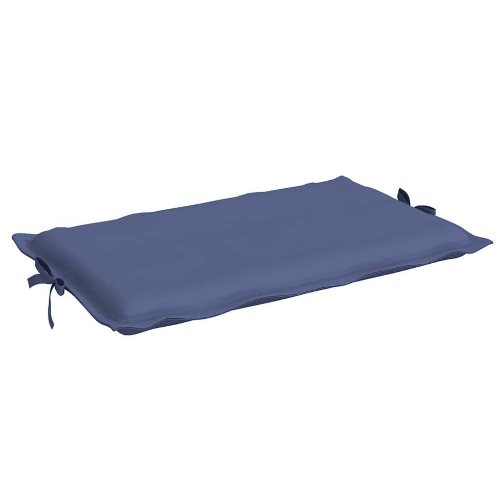 Navy blue water-resistant sun lounger cushion with soft foam filling and matching head pillow.
