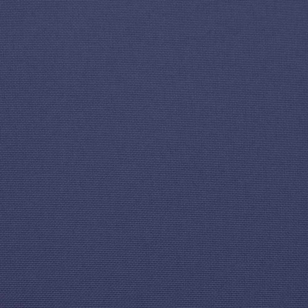 Navy blue water-resistant sun lounger cushion with soft foam filling and matching head pillow.