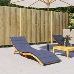 Navy blue sun lounger cushion made of durable Oxford fabric for indoor and outdoor use.