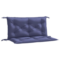 Navy blue garden bench cushions made of water-resistant Oxford fabric in a 2-pack.