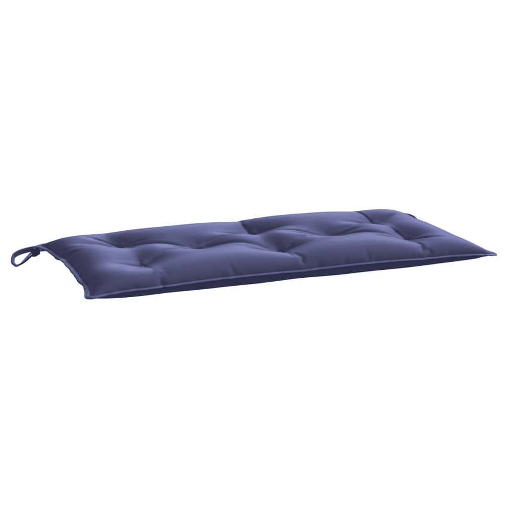 Navy blue garden bench cushions in Oxford fabric, featuring non-slip ropes and soft filling.