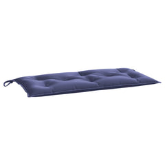 Navy blue garden bench cushions in Oxford fabric, featuring non-slip ropes and soft filling.