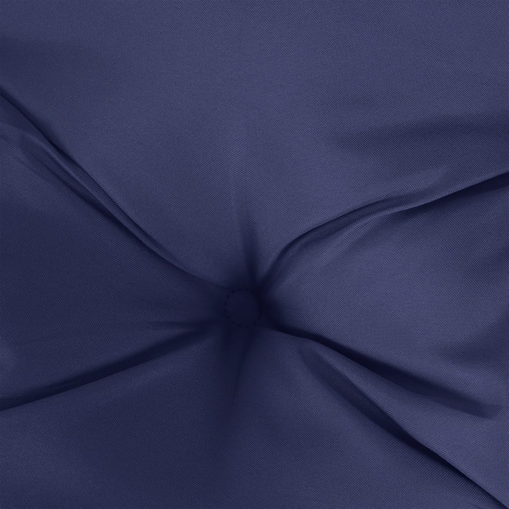 Navy blue garden bench cushions made of water-resistant Oxford fabric in a 2-pack.