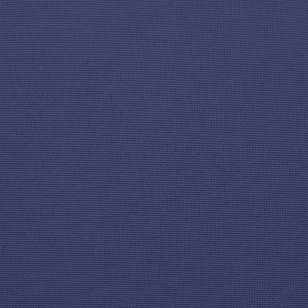 Navy blue garden bench cushions in Oxford fabric, featuring soft filling and non-slip ropes.