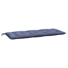 Navy blue garden bench cushions made of durable Oxford fabric, measuring 47.2 inches.