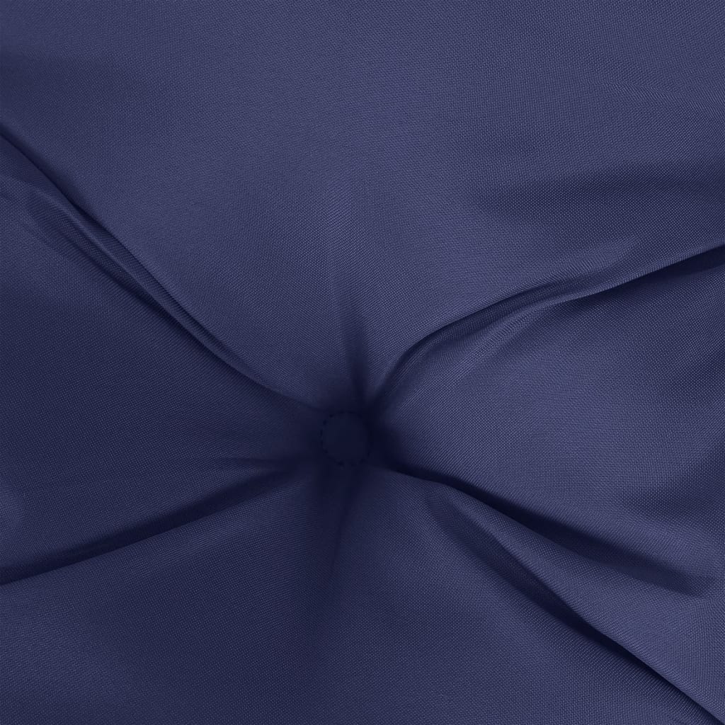 Navy blue garden bench cushions in durable Oxford fabric, measuring 47.2 inches each.