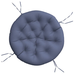 Round Cushion Navy Blue Ø 39.4x4.3 Oxford Fabric