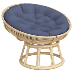 Round Cushion Navy Blue Ø 39.4x4.3 Oxford Fabric