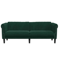 Sofa Dark Green Velvet (100% polyester), plywood, solid wood