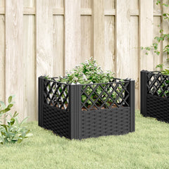 Garden Planter with Pegs Black 17.1x17.1x17.1 PP