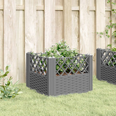 Garden Planter with Pegs Light Gray 17.1x17.1x17.1 PP