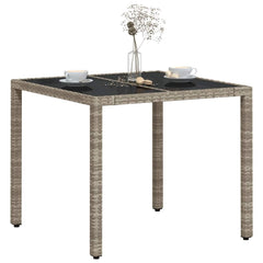 Garden Table Set of 4 Light Grey